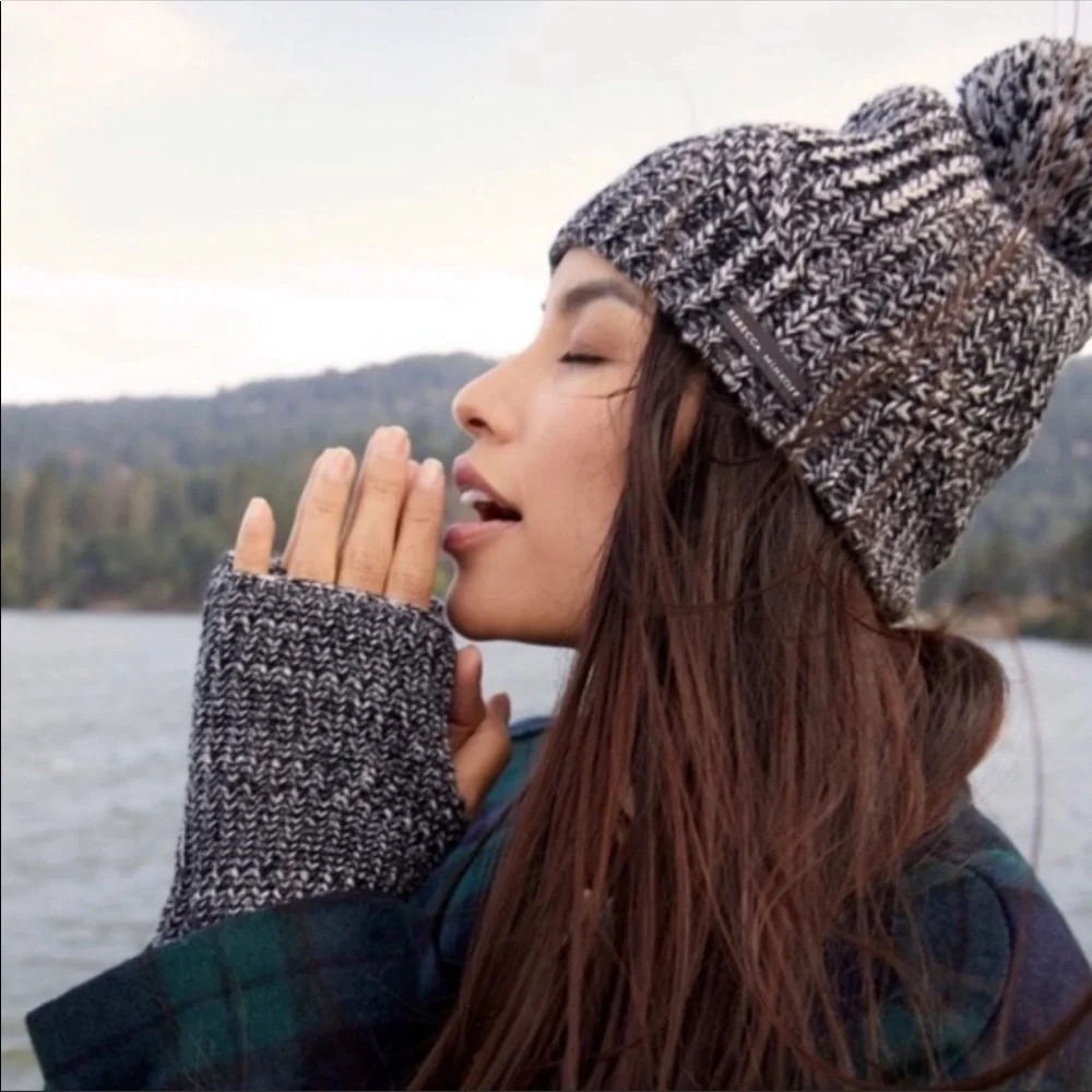 Rebecca Minkoff knit winter beanie Pom Pom hat